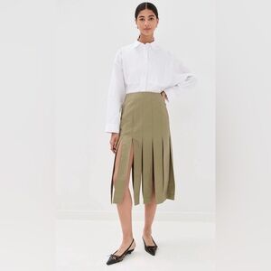 Simone Roche Multi Slit Skirt in Beige
